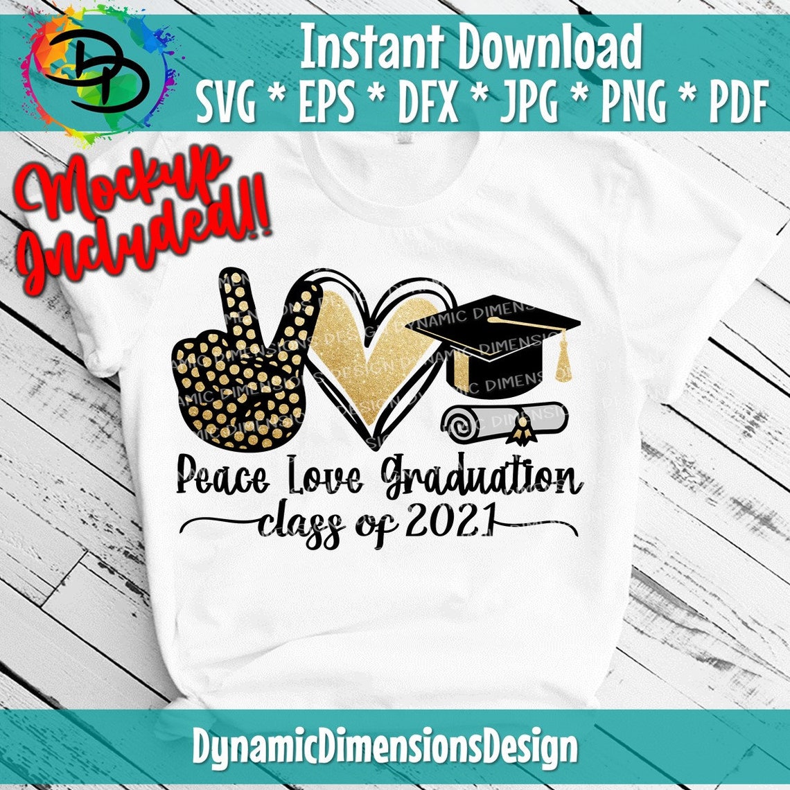 Download Class of 2021 Graduation SVG Peace Love Senior High School ...