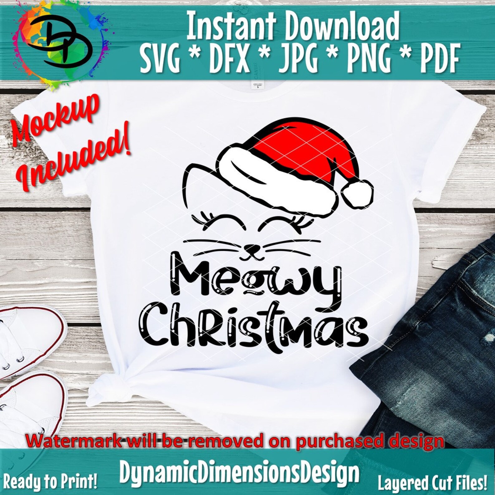 Meowy Christmas SVG Cat Christmas SVG meowy catmas Cutting ...
