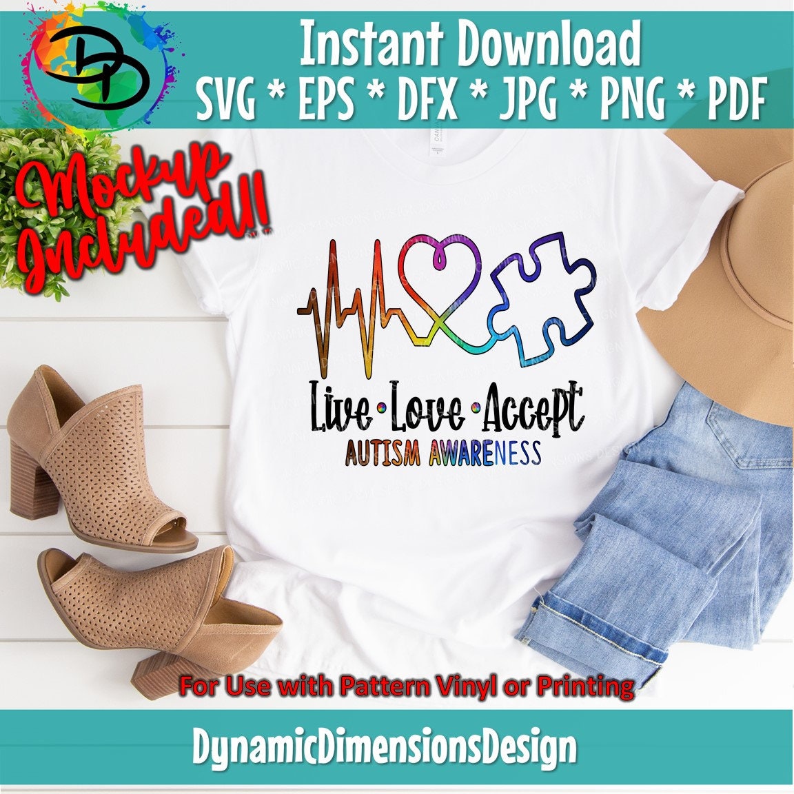 Download Live Love Acceptance Autism SVG Autism svg Love Needs no ...