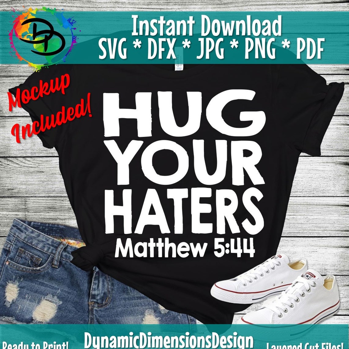 Hug Your Haters Svg Bible Verse SVG Christian Svg Matthew | Etsy