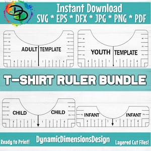 T-shirt Ruler, Alignment Tool, Shirt Placement Guide, Printable PDF,  Placement Ruler, Alignment Guide, Shirt Placement, Digital Download 