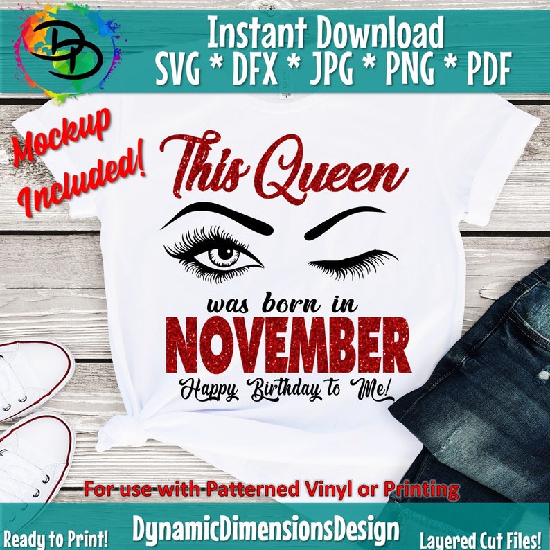 Download November girl svg November birthday svg This Queen was ...