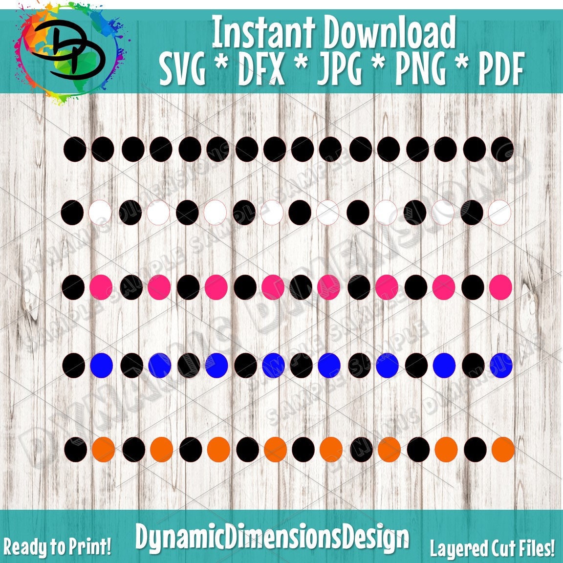 Dotted Line Svg Dotted Lines Svg Vector Clipart Cut File Etsy