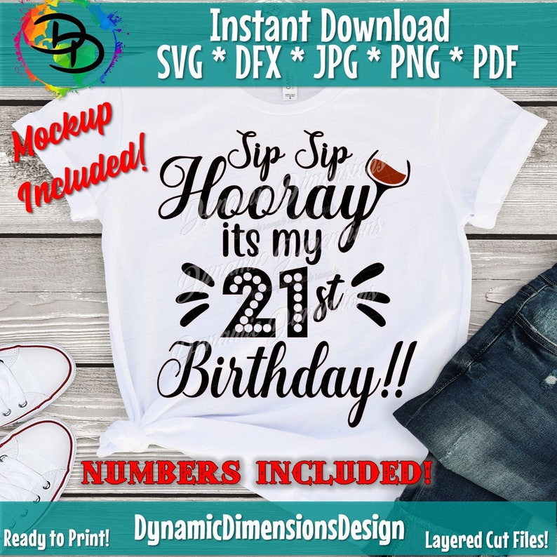 Download Its my birthday Sip Sip Hooray Wine svg Birthday svg | Etsy