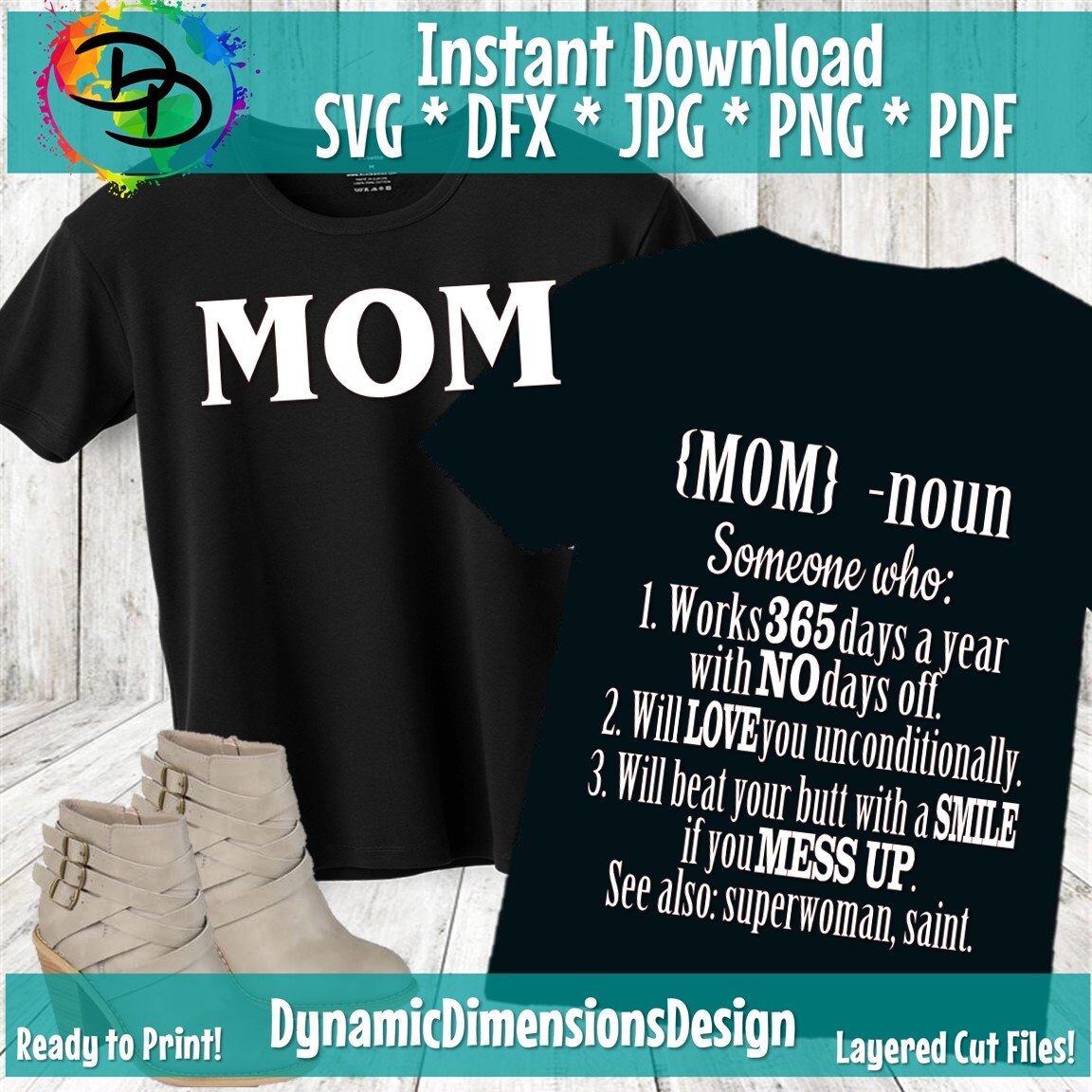 Download Mom Noun Svg Mom Svg Mothers Day Mom Svg Mother Svg Mom Etsy