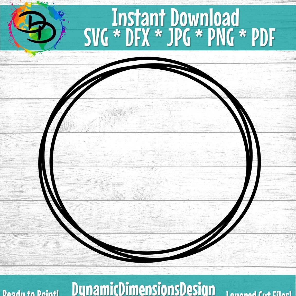 Circle Frame Svg Sketch Circle Monogram Frame Sketch Etsy