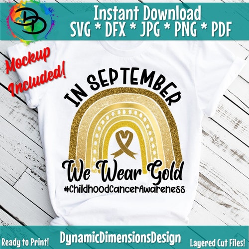 In September We Wear Gold Childhood Cancer Awareness Baby Bodysuit - Infant Onesie