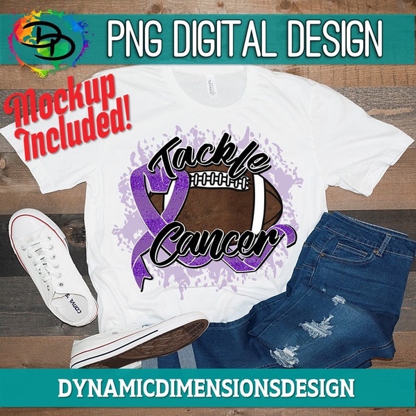 Tackle Cancer, Fight Cancer png, Pancreatic cancer quote, Pancreatic Cancer png, Purple Ribbon png, Cure, Fighter, Football, Sublimation png