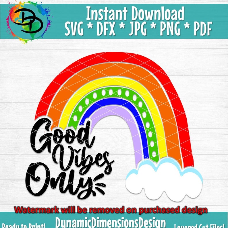 Download Good Vibes Only Svg Rainbow Good Vibes Svg Good Vibes Quote | Etsy