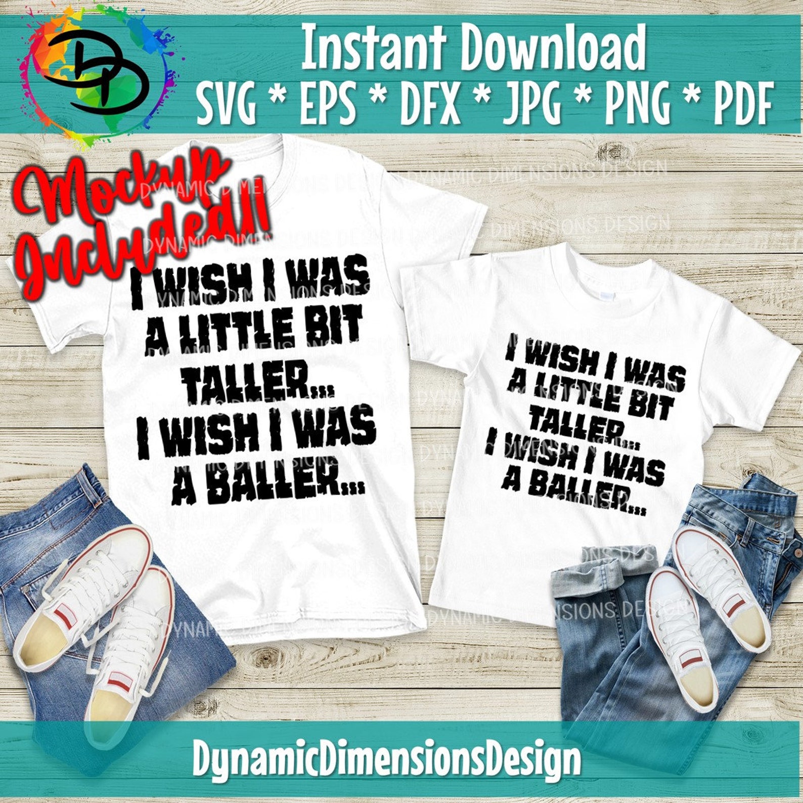 I Wish I Was a Little Bit Taller I Wish I Was a Baller Svg Etsy