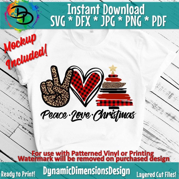 Download Peace Love Christmas Svg Christmas Brushstroke Christmas Etsy
