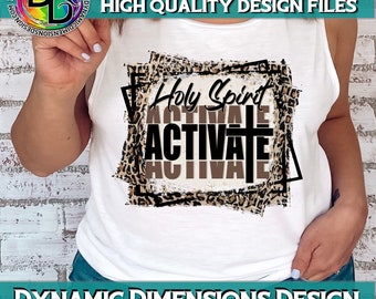 Holy Spirit Activate PNG, Sublimation Designs Download, Digital, Leopard, Thick Thighs And Christmas Vibes, Merry Christmas, Printable, Sub