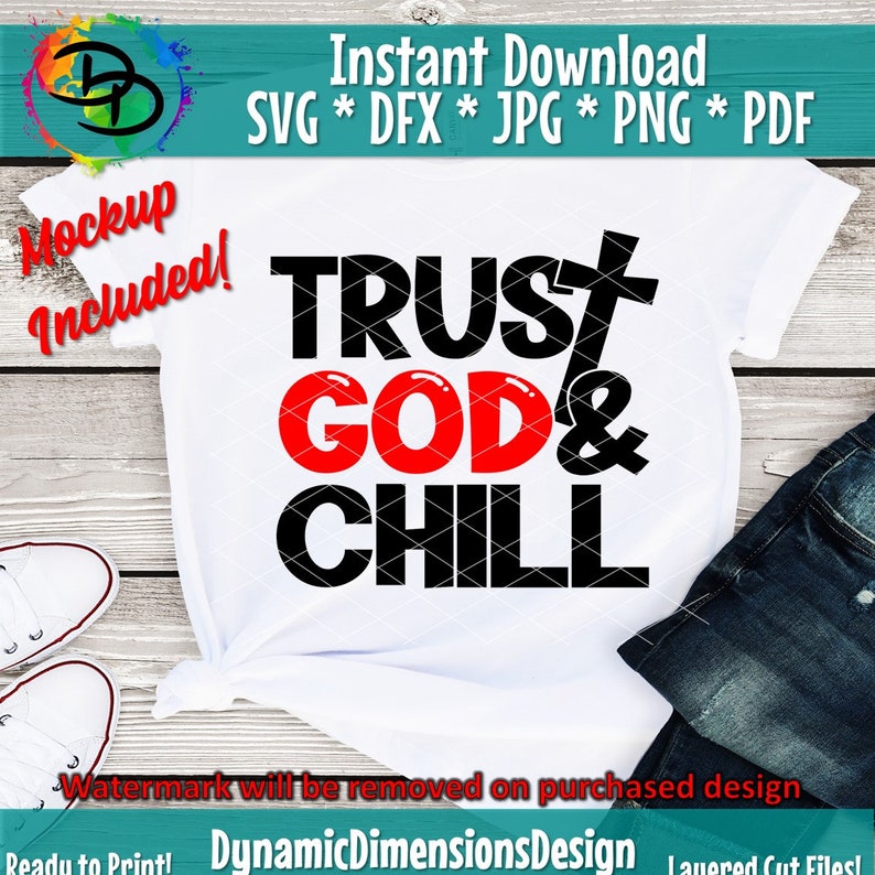 Inspirational png instant download Trust God and Chill Bible Verse SVG for Cricut and Silhouette Christian svg My God is an Awesome God
