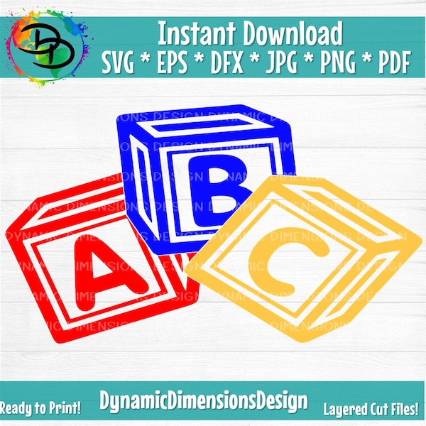 ABC, Alphabet SVG, 3 blocks, alphabet Blocks, Blocks Svg, Alphabet Cut File for Cricut, Png, Dxf, Vector, Eps, Jpg, Building Blocks Alphabet