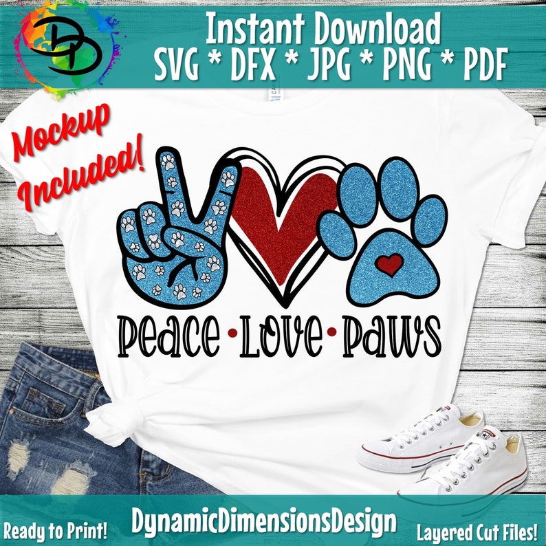 Download Peace Love Dogs svg Paws Dog SVG Dog Treat SVG Dog Decal ...