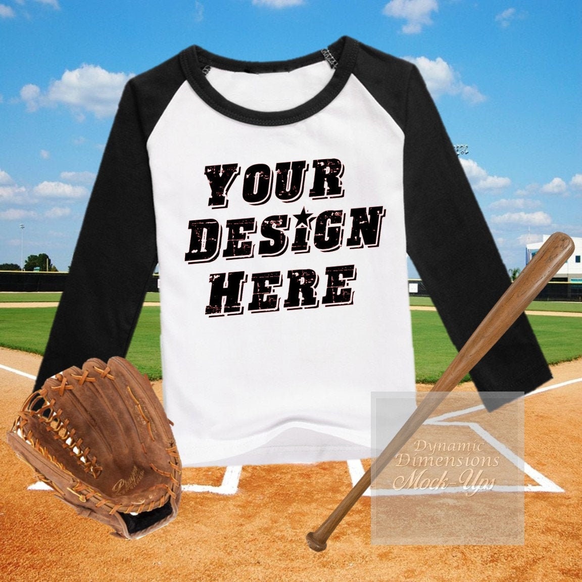 Black Raglan Baseball T Shirt Mockup Blank Shirt Image Basic Etsy UK