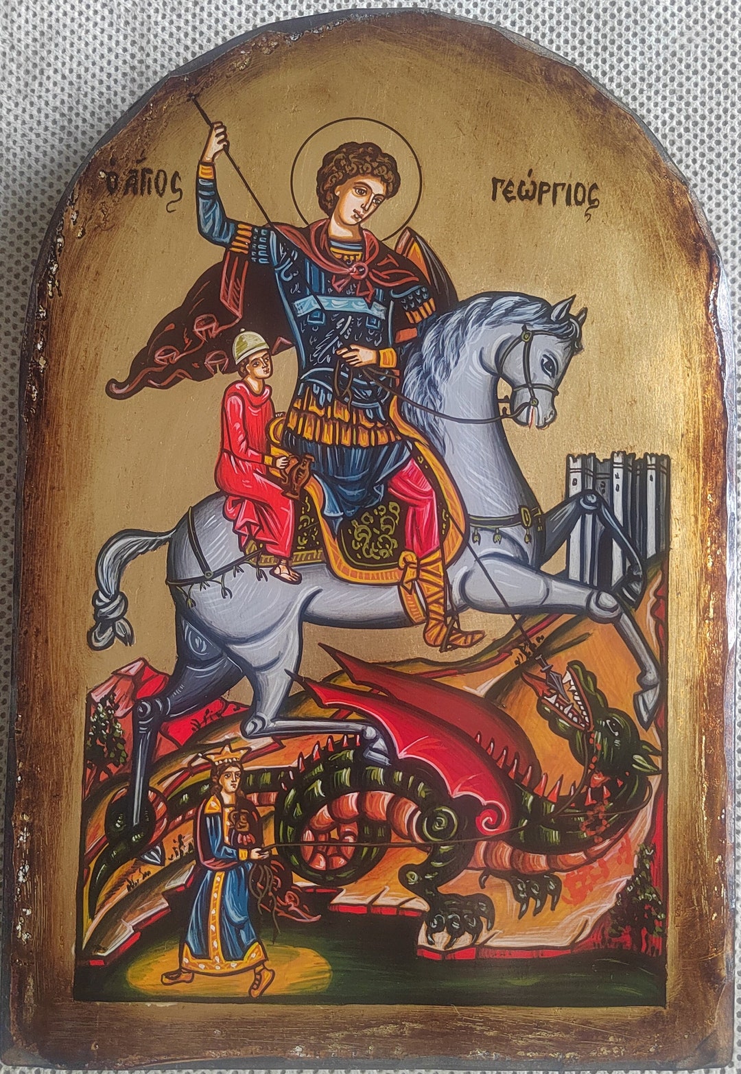 St. George Icon: Byzantine Gold Leaf Iconography - Etsy