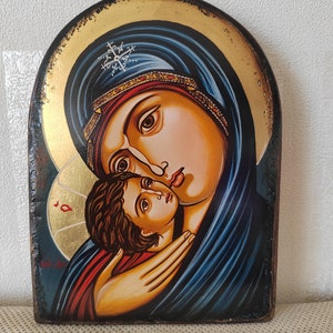 The Holy Virgin Mary with the Child, Hand painted icon