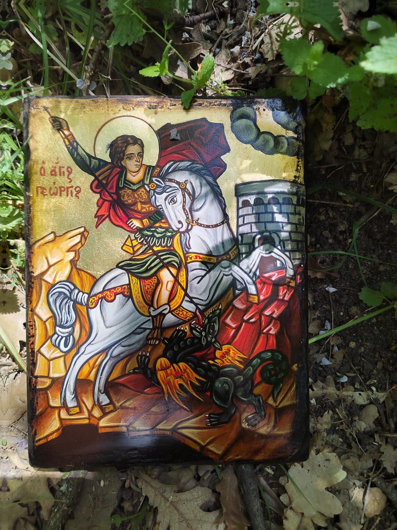 St. George Ico St. George, Saint George - Hand-painted Icon - Etsy
