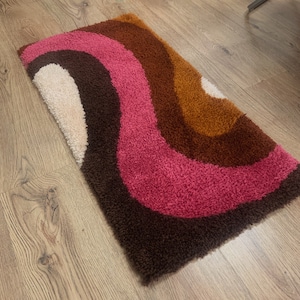 70s style &quot;Brandy&quot; Latch Hook Rug DIGITAL DOWNLOAD pattern