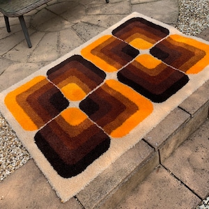 70s style Latch Hook Rug DIGITAL DOWNLOAD pattern