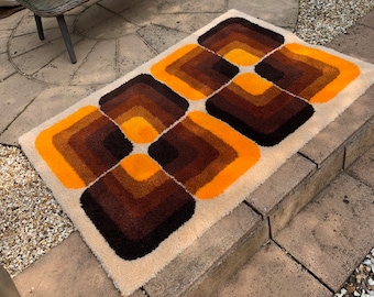 70s style Latch Hook Rug DIGITAL DOWNLOAD pattern