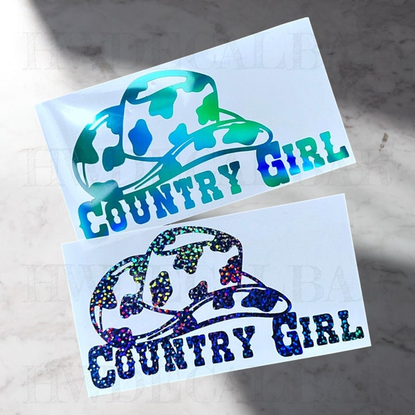 Country Girl Decal | Country Girl Car Decal | Truck Decal | Country Girl Decal for Woman | Cowgirl Up | Vinyl Decals for Cars and Trucks