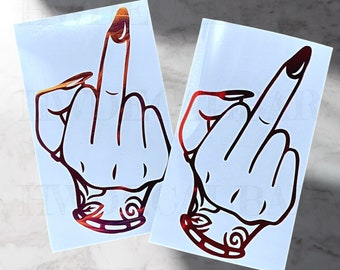 Middle Finger Decal | Middle Finger Sticker | Funny Decals | Adult Humor Decals | Adult Humor Stickers | Trending Decals | Decals for Her