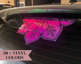 Mandala Car Decal | Half Mandala Decal | Boho Sticker | Boho Accessories