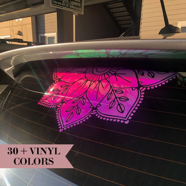 Mandala Car Decal | Half Mandala Decal | Car Decal | Mandala Sticker | Boho Sticker | Window Decal | Boho Accessories