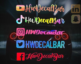 Custom Username Decal | Instagram Social Decal | TikTok Social Decal | Social Media Sticker | Username Decal for Car | Username Sticker