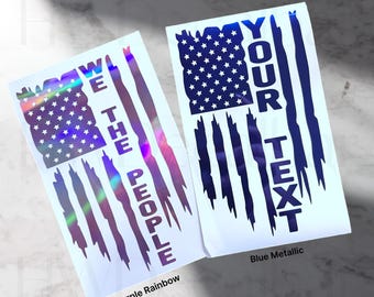 Personalized USA Flag Decal | Car and Truck Sticker