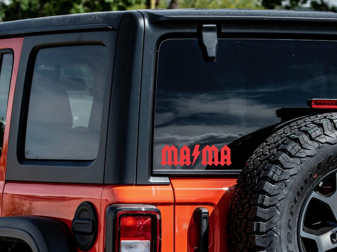 Mama Car Decal | Car Decal for Her | AC - DC Mama Car Sticker | Decals ...