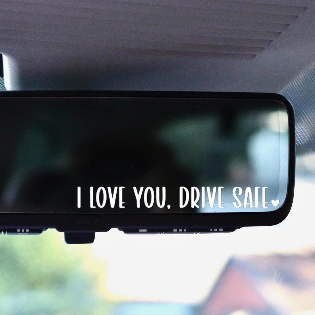 16 Stuks I Love You Drive Safe Spiegelsstickers - Waterdichte Auto Achteruitkijkspiegel Stickers Met Hart
