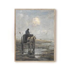Digital Landscape/Costal Art/ Beach Wall Art/Vintage Painting/ Downloadable Art/Printable Art/Wall Art