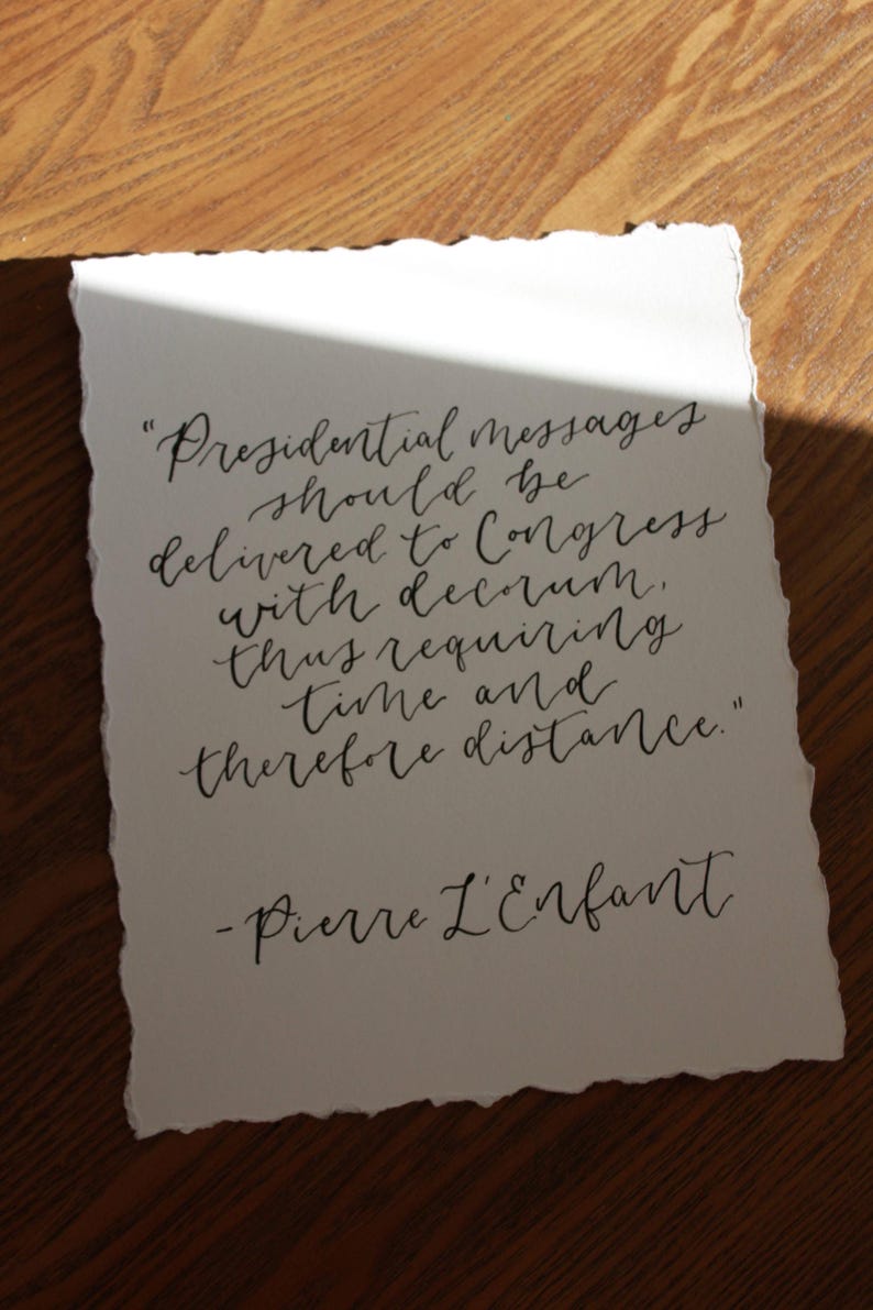 Custom Handwritten Calligraphy Quote on Cardstock Home Decor Quotes