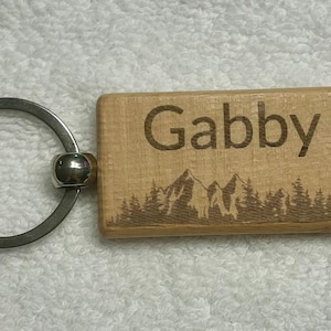Personalized Wooden Keychain