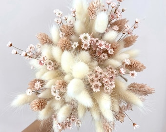 5 stück Mini-Strauß, Trockenblumenstrauß klein, Lagurus, Glixia, Phalaris, Dried Flower Bouquet, Herbstdeko, Weihnachten, großhandel