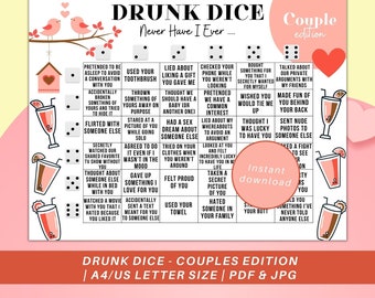 Valentine's day Drinking Game for Couples Drinking Game Valentines day Game Drink if Printable Date Night Game