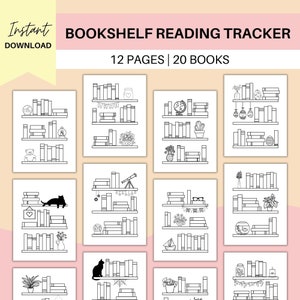 Bookshelf Journal Pages Bullet Planner Dot Grid Books Reading