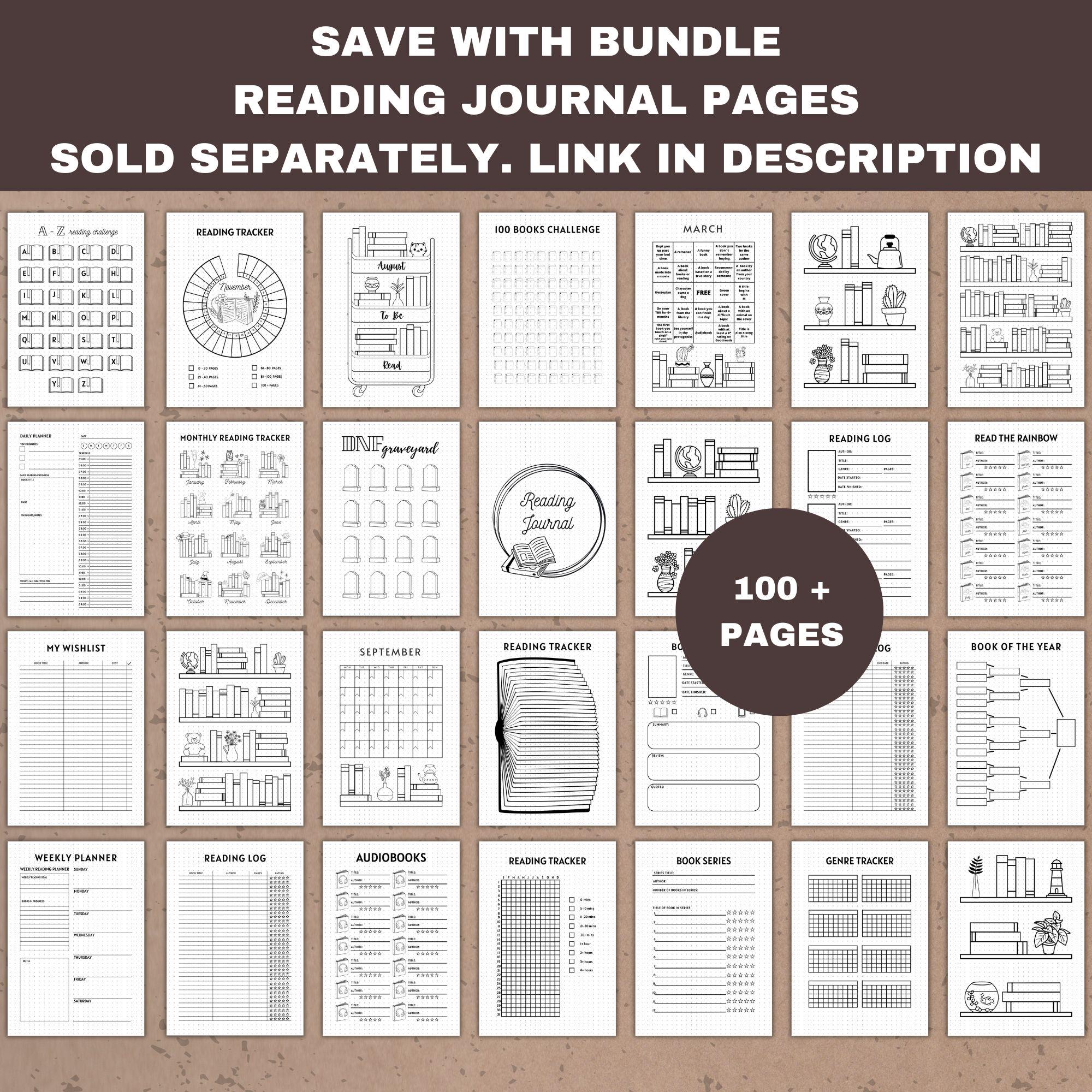 Reading Tracker Printable – Monthly Book Tracker - Yearly Overview ...
