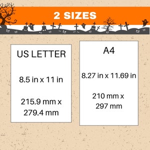 K&ouml;nnte beinhalten: Bild mit zwei Papierformaten: US Letter (215.9 mm x 279.4 mm) und A4 (210 mm x 297 mm). Das US Letter-Format wird auch in Zoll angegeben: 8.5 in x 11 in. Das A4-Format wird auch in Zoll angegeben: 8.27 in x 11.69 in.