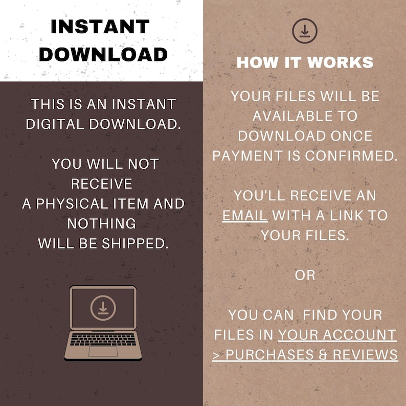 instant digital download