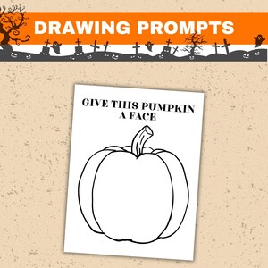 Halloweeen drawing promt -give this pumpkin a face