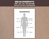 Body Measurement Tracker Printable: Fitness Journal Page (PDF)