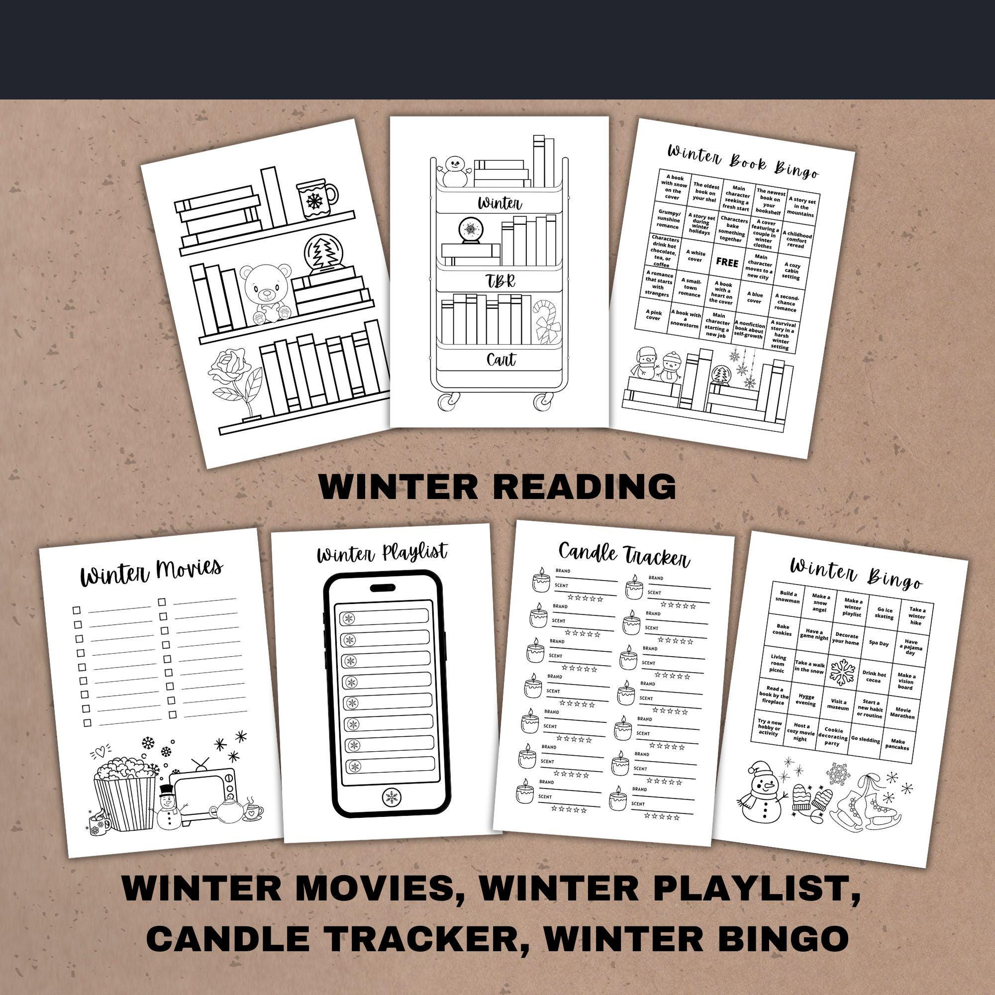 Winter Journal Printable - Monthly Planner Pages, Mood & Habit Trackers ...
