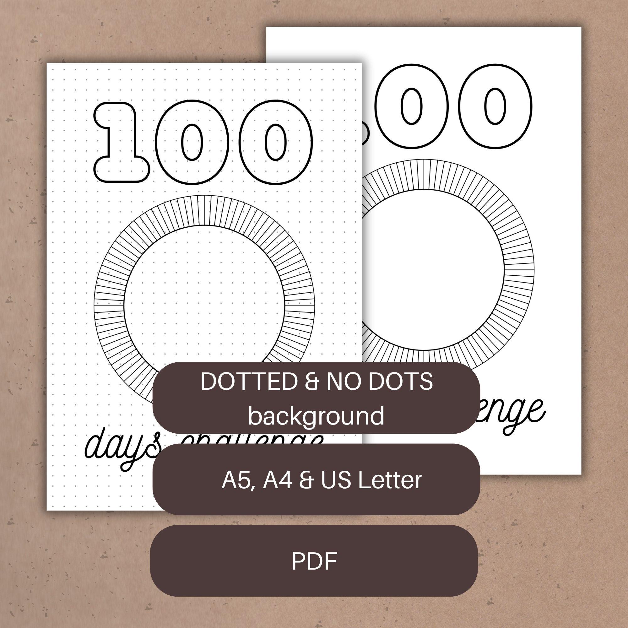 100 Days Challenge Tracker Printable – Daily Routine Habit Tracker PDF ...
