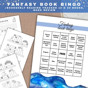 Fantasy Book Bingo Printable: Reading Challenge & Tracker (PDF)