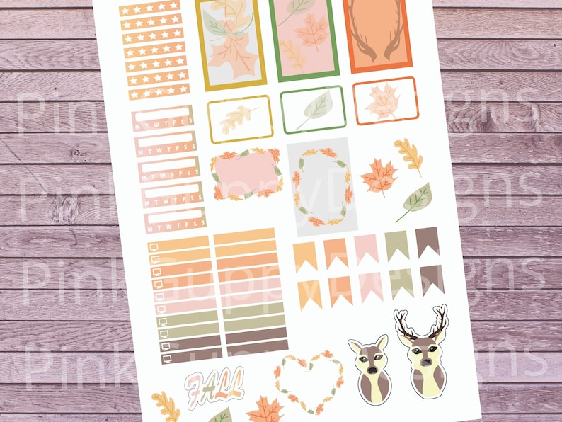 Fall Happy Planner Printable Stickers Autumn Happy Planner | Etsy