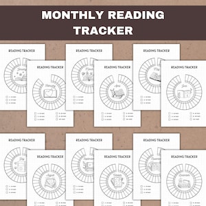 this reading journal bundle contains: 12 monthly reading trackers pages for each month